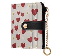 Yuiboo Women's Folding Wallet, Convenient Mini Purse | PU Leather, RFID Blocking, Travel, Aesthetic Heart Shape Floral
