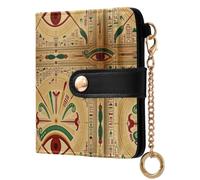 Yuiboo Women's Folding Wallet, Lightweight Wallet Purse | Waterproof, Zipper Coin Pocket, Travel, Vintage Tribal Evil Eye