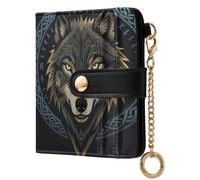 Yuiboo Women's Small Folding Wallet, Convenient Wallet Purse | Waterproof, Credit Card Holder, For Daily Travel, Wolf Of Odin Norse Myths