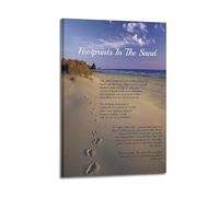 YUIIWKIUFWZ Footprints in The Sand Poem Poster (2) Poster Decorative Painting Canvas Wall Posters And Art Picture Print Modern Family Bedroom Decor Posters 08x12inch(20x30cm)