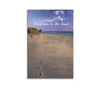 YUIIWKIUFWZ Footprints in The Sand Poem Poster (2) Poster Decorative Painting Canvas Wall Posters And Art Picture Print Modern Family Bedroom Decor Posters 08x12inch(20x30cm)
