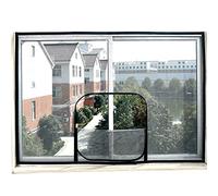 Yuing Custom Sizes NEW Cat Safety Net for Window, Double Zipper Self-Adhesive Netting, Window Protection for Cat Bird, Anti-Mosquito Insect Bugs Fly Screen Window Mesh Net