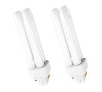 Yuio 2 Pack 13W G24q-1 4 Pin Light Bulbs for Kitchen, 4000K 850LM Natural White CFL Compact Fluorescent Lamp Bathroom, 2U Double Tube Energy Saving Replacement, Non-Dimmable PLC 4-Pin Base