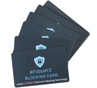 Yuio 6PCS Credit RFID Blocking Card, Force Field Max Card Protector, RFID Card Holder Data Blocking, Anti-Theft Contactless Shield Wallet NFC Blocker for Bank Card, Debit, Access Card, Passports