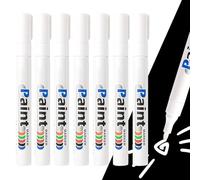 Yuio 8PCS Car Tyre Pen, Waterproof White Tyre Paint Pen, Car Tire Permanent Marker White for Car Motorcycle Tyres Rocks Wood Fabric Plastic Painting Glass Mugs Graffiti DIY Craft Touch Up