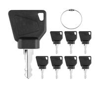 Yuio 8pcs Ignition Key 70145501 14607 for JCB Bomag Terex New Holland Ford Vibromax, Replacement Spare Keys for Heavy Equipment, Universal Ignition Switch Keys for Dumper Excavator Dump Trucks