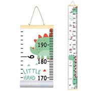 YUIP Baby Growth Chart Dinosaur Cartoon Pattern Canvas Wall Hanging Growth Chart Nursery Height Measuring Ruler Removable Height for Kids Bedroom Nursery Wall Decoration