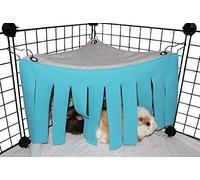 YUIP Pet tent, Guinea Pig Hide Out Hammock, Corner Cloth Tassels Curtain Hideaway For Small Animal Pet Hamster Tent Forest Hideout Hammock Hanging Bed Corner Nest for Guinea Pig Chinchilla Ferret