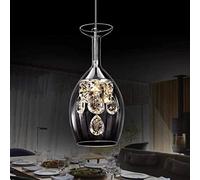YUISLE Modern Creative Crystal Chandelier Wine Glass LED Glass Chandelier Modern Minimalist Ceiling Lamp Pastoral Cafe Bar Living Room Cafe Restaurant Restaurant