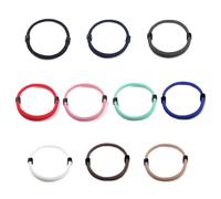 Yuiturt 10 Pcs Surfer Bracelets, Nautical Braided Mens Rope Cord Bracelet Paracord Bracelets Adjustable, Multi Colours Handmade Friend Navy Marine String Bracelet with Metal Knot for Men Women Teens