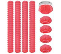 Yuiturt 100-Pack Clear Smoke Alarm Covers - Reusable Stretch Elastic Fire Detector Caps, Dust Protection for Kitchen & Home Safety, Red Plastic Smoke Alarm Head Covers