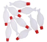 Yuiturt 10Pcs 4ml Fish-Shaped Soy Sauce Bottles, Mini Sushi Condiment Containers for Bento, Onigiri & Sashimi, Leak-Proof Seasoning Dispensers with Brush