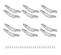 Yuiturt 12pcs Blind Cord Safety Device Clear Cord Cleats for Blinds, Plastic Blind Clips with Screws, Transparent Safety Hooks for Curtains, Sun Shades & Window Blinds