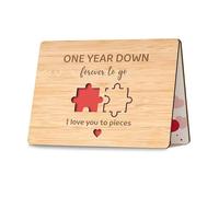 Yuiturt 1st Anniversary Cards, Bamboo Card, 1st Wedding Anniversary Card, 1 Year Anniversary Card,Gifts for Wife Husband, Boyfriend, Girlfriend, 1 Year Wedding Gifts
