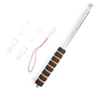 Yuiturt 2.5m Telescopic Flag Pole, Extendable Tour Guide Pole Pointer Portable, Festival Flagpole, Stainless Steel Telescopic Baton Anti-Slip Banner Pole Stick for Teacher Tours