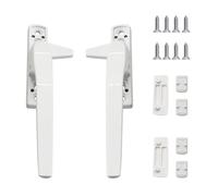 Yuiturt 2 Pcs Window Handle, UPVC Window Handles, Window Handle Replacement Kit, Left and Right Hand (White)