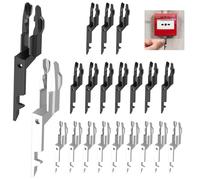 Yuiturt 20 Pcs Fire Alarm Test Key, Fire Call Point Key, Emergency Button Break Glass Reset Key, Call Point Test Key for All Versions of Call Points, White & Black