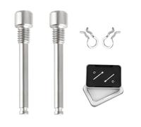 Yuiturt 2pcs M4 Bike Disc Brake Caliper Bolts Disc Brake Caliper Bolt Titanium Alloy Pin with Circlips Replacement Pin Set for Shimano Hydraulic Disc Brakes, Y8J798060(Silver)