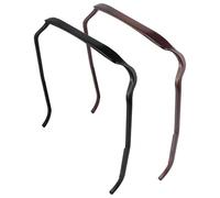 Yuiturt 2pcs Square Headbands for Curly/Thick Hair, Invisible Sunglasses-Style Hair Hoops, Unisex Plastic Hairbands for Women & Men (Black+Brown) Wide Hairstyle Fixing Tool & Fashion Accessory