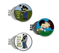 Yuiturt 3-Pack Funny Golf Ball Markers with Magnetic Hat Clip, Fun Golf Ball Marker Clips for Men and Women, Essential Golfing Tools with Magnetic Attachment for Hats, Bags, and Pockets