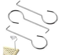 Yuiturt 3 Pcs Stainless Steel Drain Wrench Lifting Hook Drain Grate Release Hook for Shower Drain, Bathtubs and Kitchen Floor Grate Remover, Stainless Steel Drain Wrench Set