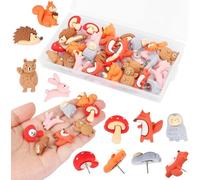 Yuiturt 30PCS Cute Animal Pins for Pinboard, Push Pins Decorative Animal Thumb, Multiple Animal Thumb Tacks for Bulletin Board Photos Wall, Notice Board, and Pinboard, Shaped Thumbtacks for Cork Board
