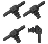 Yuiturt 4 Pcs Common Rail Diesel Injector, 3 T's & 1 L Connector Fuel Injector Return Connector Leak Off Pipe Return Connectors, Fuel Return Line System Connections for Air Water Gas Fuel Oil Pipe