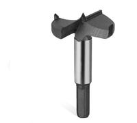 Yuiturt 45mm Forstner Drill Bit, Carbide Tipped Triple-Flute Hole Saw Woodworking Cutter for Hard Wood, Hinge Drilling Bit for Plywood MDF Plastic Panel