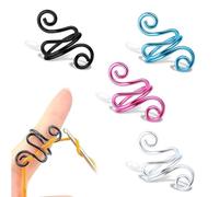Yuiturt 4PCS Crochet Tension Ring Adjustable Knitting Rings, Adjustable Knitting Loop Crochet Ring, Crochet Ring Finger Crochet Tension Ring, Yarn Tension Control Ring Gifts for Her Knitting & Crochet