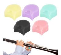 Yuiturt 5 Pcs Thumb Protector, Thumb Rest for Clarinet or Oboe, Silicone Thumb Pad for Pain Relief, for Enhanced Thumb Support During Playing (Pink, Black, Yellow, Blue, Purple)