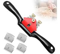 Yuiturt Adjustable Spokeshave with 4 Replacement Blades - Premium Metal Blade Hand Tool for Woodworking, Carpentry,DIY Enthusiasts' Choice