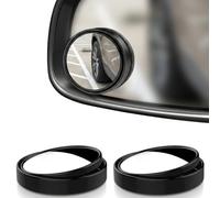 Yuiturt Blind Spot Mirrors for Cars,Black Round 2 Pack | 360 Degree Rotatable Wing Mirror Blindspot Parking Mirrors,Rear View Mirror Accessories for Universal Vehicle