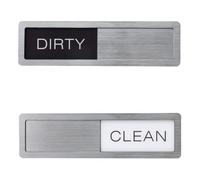 Yuiturt Dishwasher Magnet Clean Dirty Sign, Easy to Slide, Non-Scratching Strong Magnet or Adhesive Options Indicator, Double-Sided Magnetic Clean Dirty Sign for Dishwashers, Works on All Dishwashers