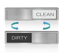 Yuiturt Dishwasher Magnet Clean Dirty Sign, Non-Scratching Strong Magnet or Adhesive Options Indicator, Double-Sided Magnetic Clean Dirty Sign for Dishwashers, Easy to Slide, Works on All Dishwashers