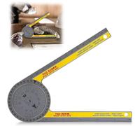 Yuiturt Miter Saw Protractor, 360° Angle Finder Tool, 360 Portable Miter Saw Protractor with Measuring Scales, Inside Outside Miter Angle Finder for Most Building Trades (Yellow)