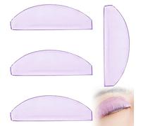 Yuiturt Pack of 4 Korean Lash Lifting Pads Flat Ultra Thin Eyelash Lifting Pads Without Glue for Perming No. 1, Soft Silicone Reusable, Also as Eye Patch for Salon Use - Pink