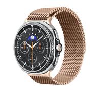 YuiYuKa Metal Straps for Galaxy Watch 8 40mm 44mm/ 8 Classic 46mm,Magnetic Mesh Stainless Steel Wristband Milanese Loop Strap for Samsung Galaxy Watch 8 Classic 46mm (2025) Women Men