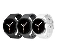 YuiYuKa Sport Bands Compatible for Samsung Galaxy Watch 8 Band 40mm 44mm/ 8 Classic 46mm,3 Pack No Gap Soft Silicone Strap Waterproof Wristband for Galaxy Watch 8 Classic Band 46mm for Men Women