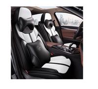 YUJHMN Car Seat Covers Universal Set for Hyundai Solaris Ix35 I30 Ix25 Elantra Accent Tucson Sonata Accessories Black White