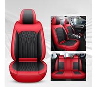 YUJHMN Car Seat Covers Universal Set for Mitsubishi Outlander Diamante Endeavour Lancer Car Accessories Black Red