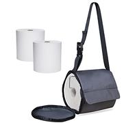 YUJHON Hanging Camping Toilet Paper Holder Kitchen Waterproof Paper Towel Holder Organizer Car Bathroom Toilet Paper Protector from Cats Outdoor Travel Portable Roll Paper Reusable Storage Bag(Grey)