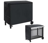 YUJHON Outdoor Prep Table Cover for Keter Unity Small Portable Table Storage Cabinet,Waterproof Patio Table Cover Garden BBQ Cart Cover 420D(105x64x85cm)