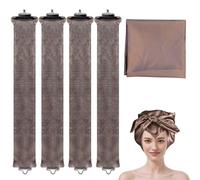 YUJHON Overnight Blowout Rods,Velvet Heatless Curls Roller for Long Hair to Sleep in, Soft Satin Curlers with Scarf for Volume and Blowout Look