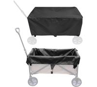 YUJHON Wagon Cover Folding Festival Trolley Cover, Garden Trolley Cover 420D Waterproof Wagons Cart Cover 38 x 22 x 20 Inch