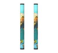 yujhopp Colorful Fish Under The sea Print Refrigerator Handle Covers, Washable Kitchen Appliances Gloves for Microwave Dishwasher Fridge Door Cloth Protector Covers (2-Pack)