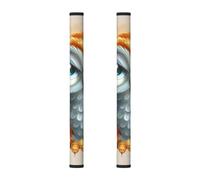 yujhopp Cute Cartoon Owl Print Refrigerator Handle Covers, Washable Kitchen Appliances Gloves for Microwave Dishwasher Fridge Door Cloth Protector Covers (2-Pack)