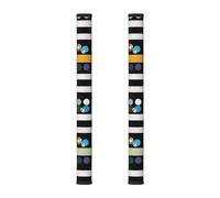 yujhopp Glitter Rainbow Polka Dot Stripe Black and White 2 Print Refrigerator Handle Covers, Washable Kitchen Appliances Gloves for Microwave Dishwasher Fridge Door Cloth Protector Covers (2-Pack)