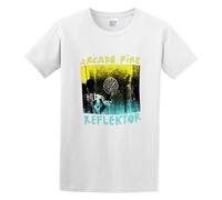 YUJIAN FLOSS Arcade Fire Reflektor Soft Casual Round Neck T Shirt White S