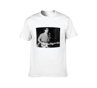 YUJIAN FLOSS Buddy Holly Vinyl Poster Cd Casual Round Neck T Shirt White XL