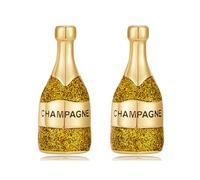 YUJIE Sparkling Champagne Earrings for Women Wine Studs Christmas Wedding Birthday Party Jewelry Gifts
